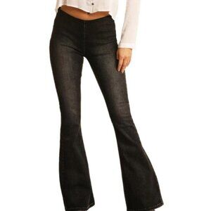 Rock & Roll denim Ladies Bargain Bell Pull on Jeans in Black 28